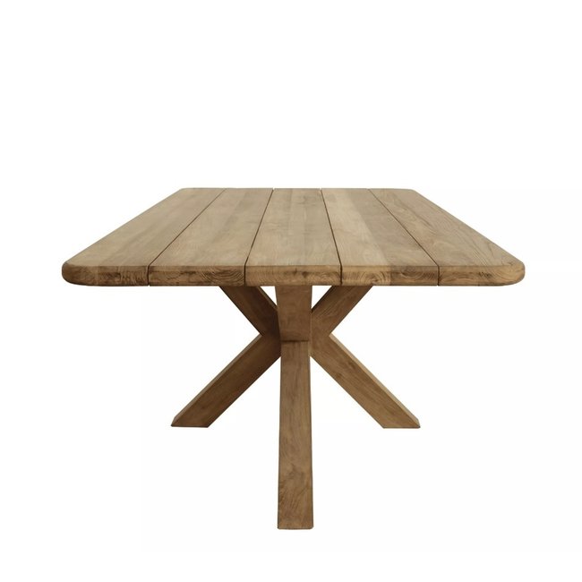 tuintafel teak Nadia met ronde hoeken 250X110X76 cm