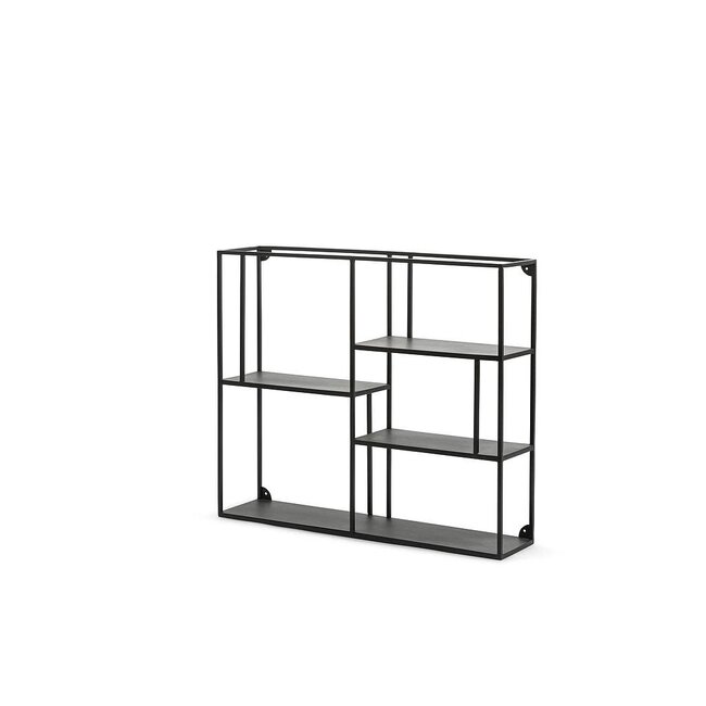 Shelf multi black 65x15x55,5 iron black