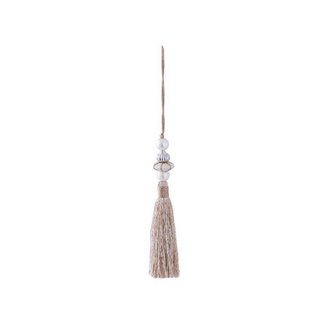 PTMD Rue Cream polyester tassel with metal pendants