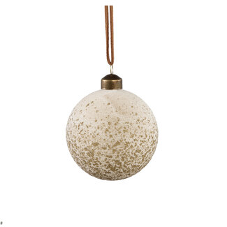 PTMD Kara-Lyn Cream glass ball round gold speckles S