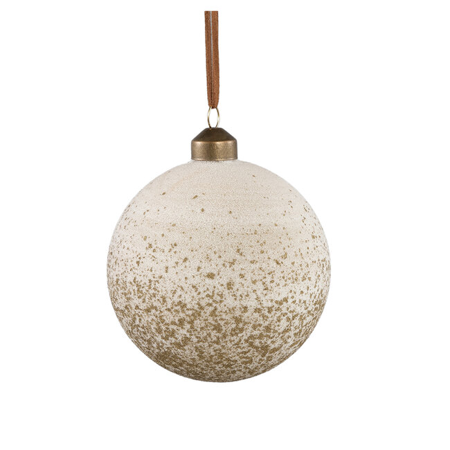 PTMD Kara-Lyn Cream glass ball round gold speckles M