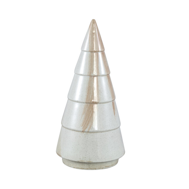 Kamora White ceramic tree statue marble finish L