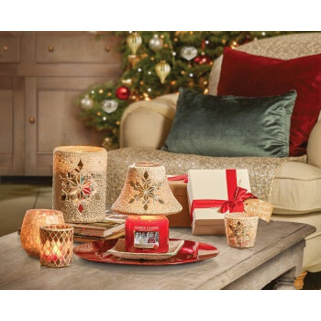 Twinkling snowflake jar holder