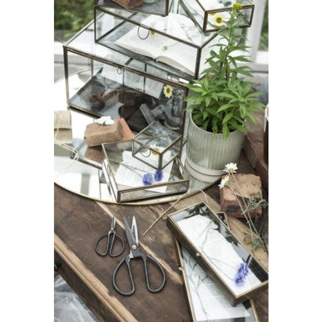 Glass box w/lid Solitaire square fits square napkin