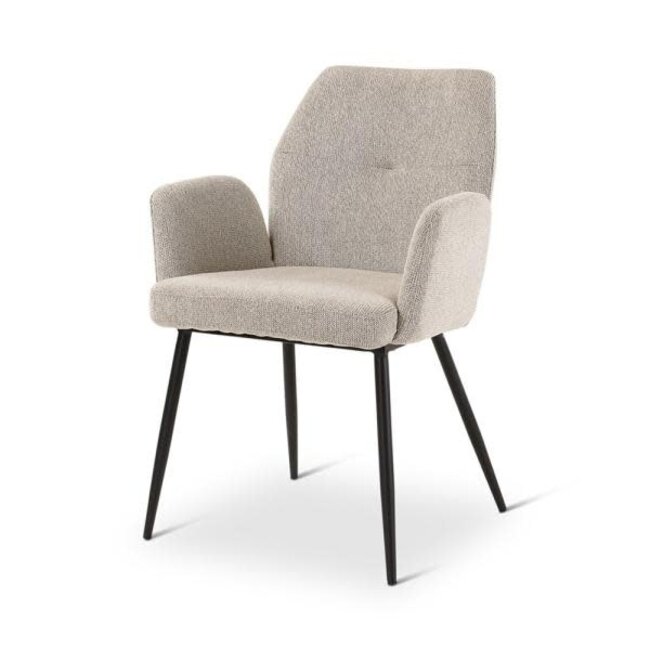 Armstoel Vigo naturel zwarte poten