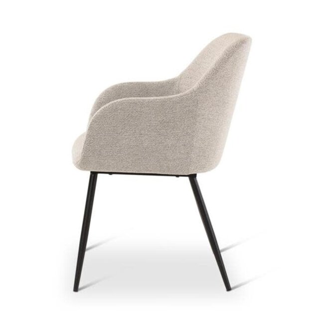 Armstoel Lys naturel zwarte poten