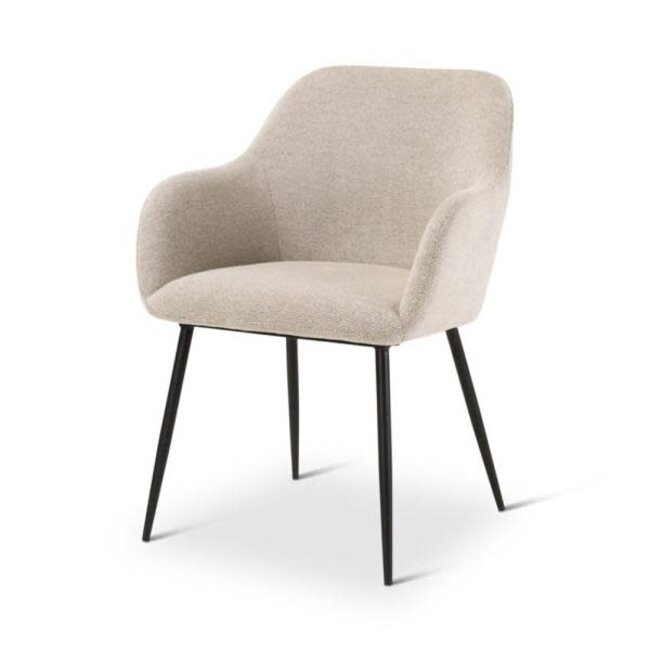 Armstoel Lys naturel zwarte poten