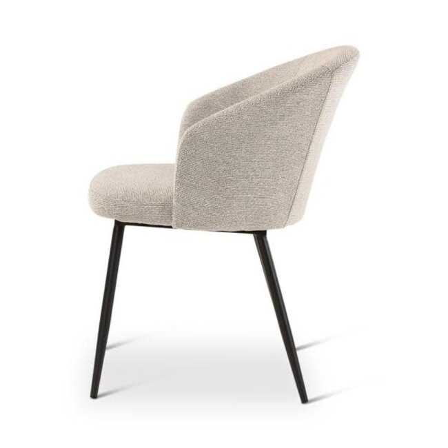 Cres armstoel naturel zwarte metalen poten