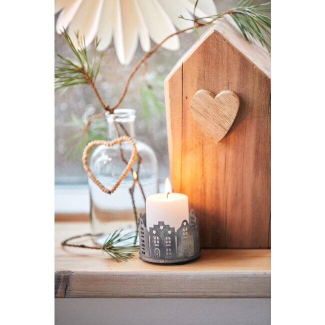 Wooden house with heart