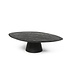 Coffee table matt black brushed wood 120x80x32