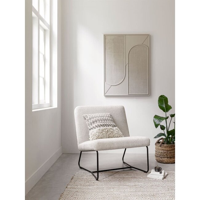 Wall panel Elyn cream small 102x76x4 cm cream jute