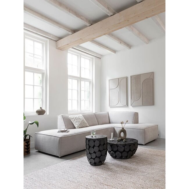 Wall panel Lorcan cream small 12x76x4 cream wooden bark