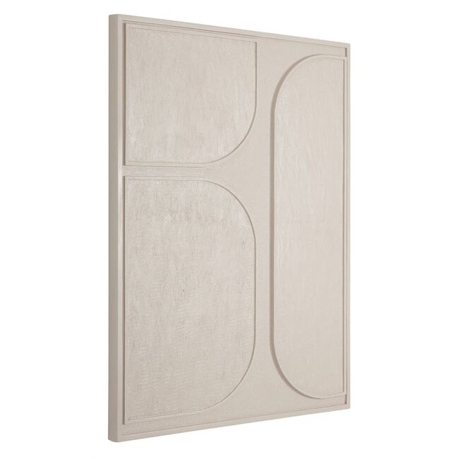 Wall panel Lorcan cream small 12x76x4 cream wooden bark