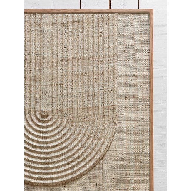 Wall panel japanese garden small 102x76x4 natural  woven palm