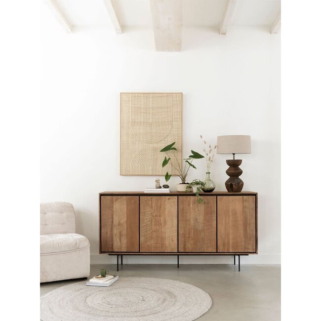 Wall panel japanese garden small 102x76x4 natural  woven palm