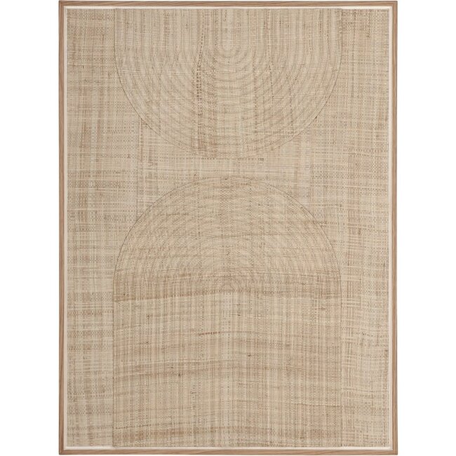 Wall panel japanese garden small 102x76x4 natural  woven palm