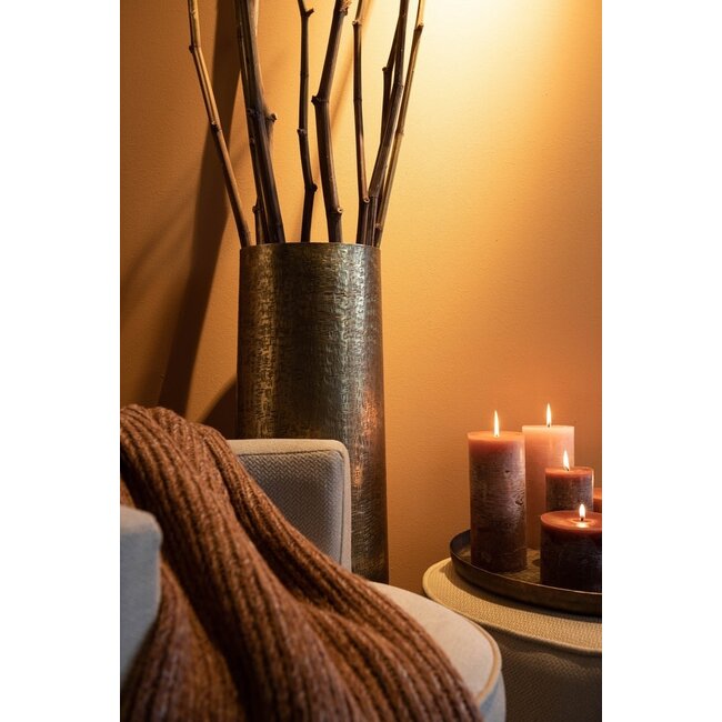 Plaid knitted mohair wool terracotta orange babypink 140x200