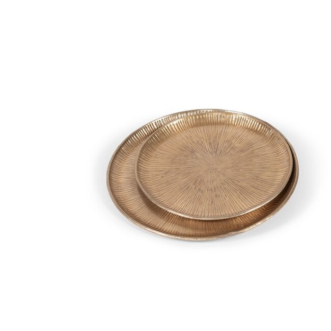 Tray sunburst light gold dia 37 cm S