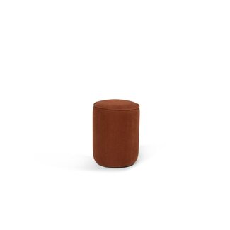 Dekocandle pouf smal texture fabric rust  dia 35x45 cm