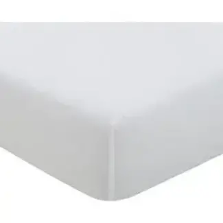 Passion for linnen Valencia 180-200-35 cm White Fitted sheet