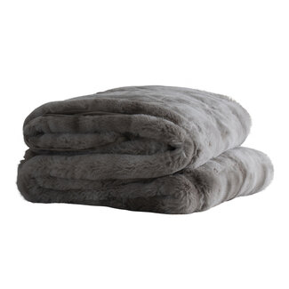 PTMD Linde Grey faux fur plaid in giftbox 150 x 200