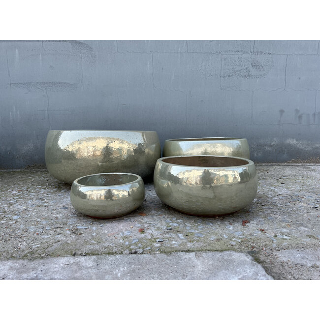 Nayaa Pearl ceramic pot round low SV4