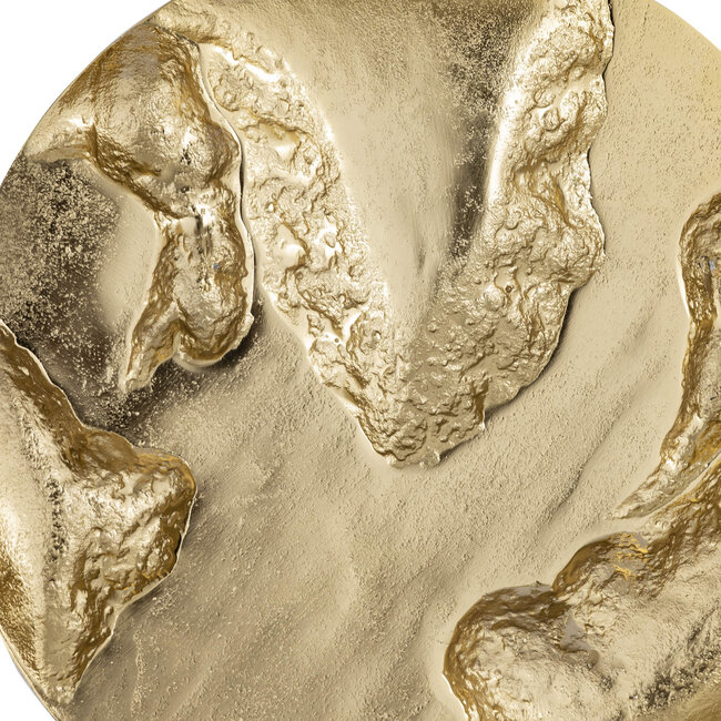 Yce Gold casted alu wall panel 3D shiny round
