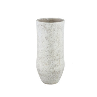 PTMD Dorin White cement minimal high round pot M