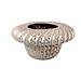 PTMD Sindi Brown ceramic pot round shaped lines low L