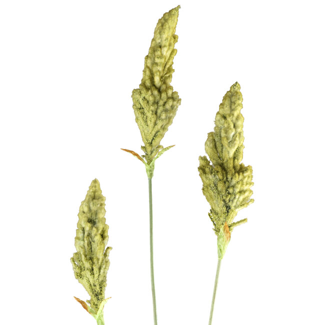 Berry Plant Green flocked berry spray