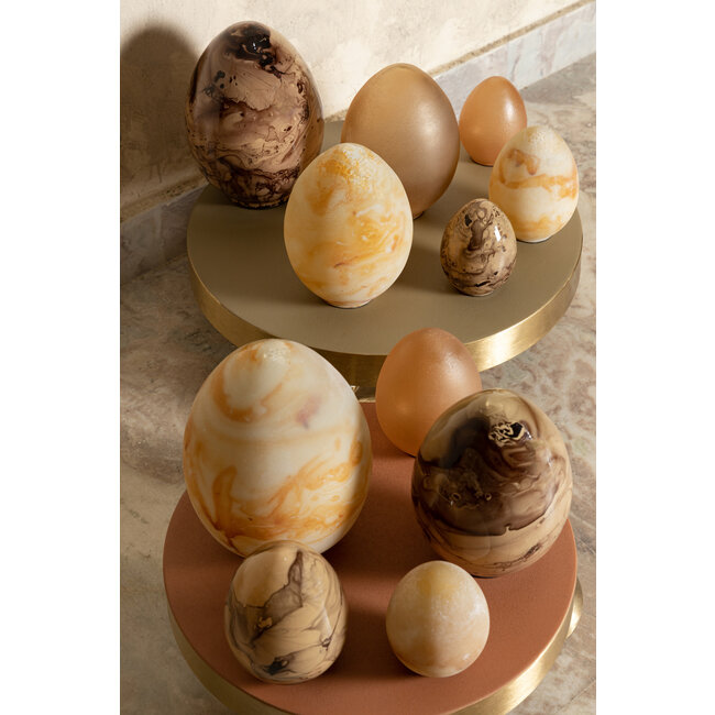 Rowana orange glass deco egg matt S