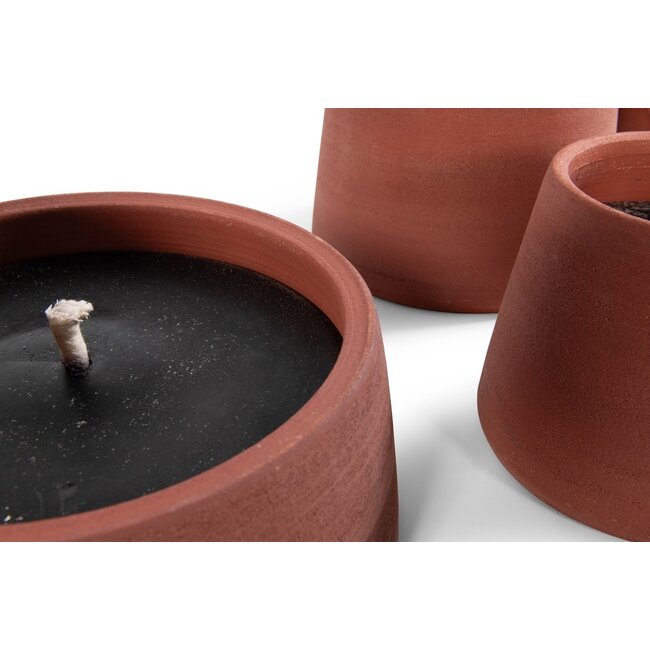 Outdoor candle red terracotta 20x19 lavender