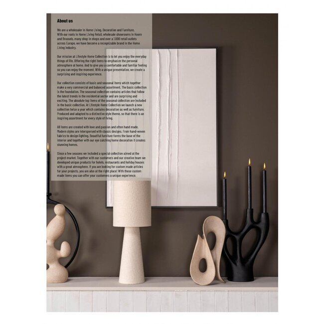 attica table lamp ecru 22x22x61 cm