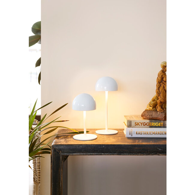 Tim oplaadbare lamp wit, outdoor with dimmer H22 cm