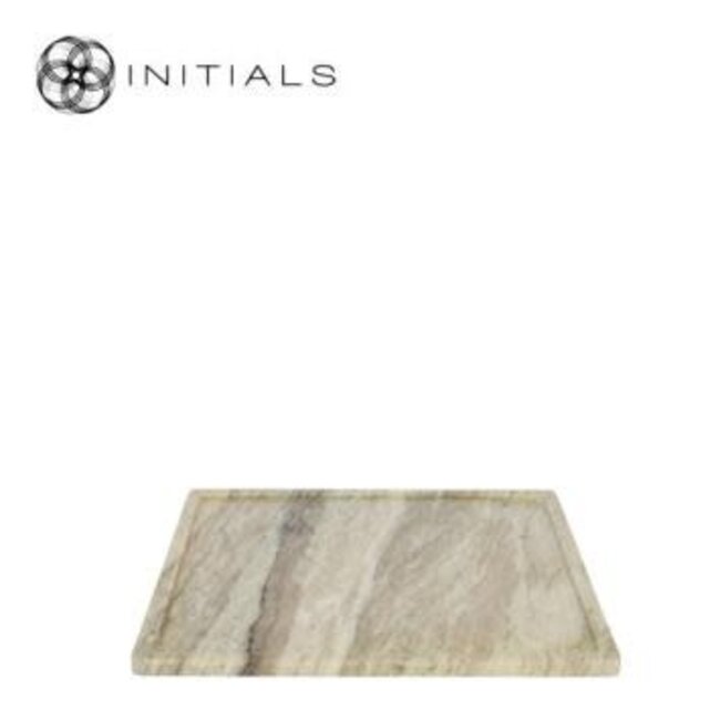 tray Cave stoneware Marble brown