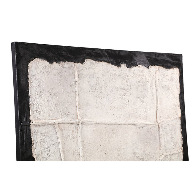 Suyen white canvas wall panel 120x4x120 cm