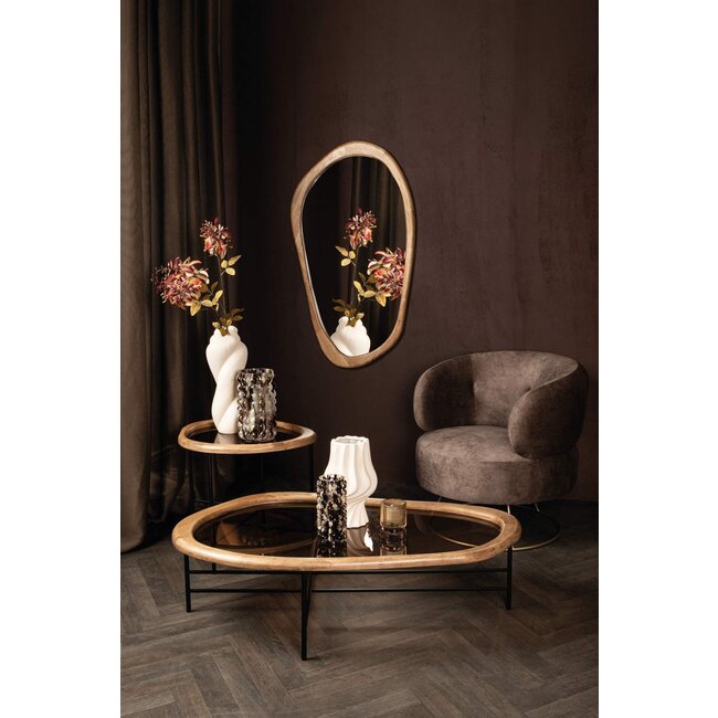 Neelix natural rubberwood organic mirror L