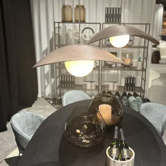 hanging lamp volo pendant iron wire mettallic brown L x B x H : 80 x 62 x 13.5 cm