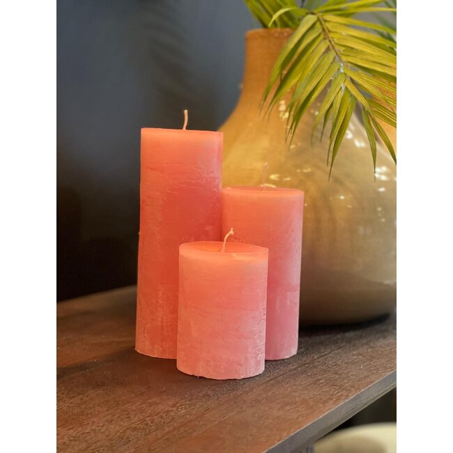 cylinder candle pink dia 7x10