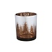 PTMD Claire Bronze glass tealight round with trees M