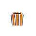 val pottery Tissue box oranges stripes