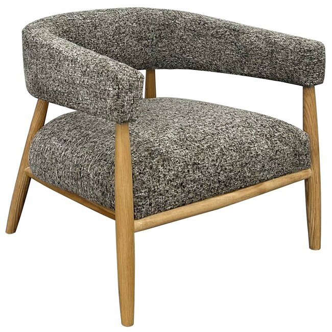 Chair oaken faux wool natural wool