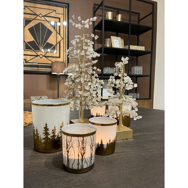 Loop tree glas cullet tree gold clear S  H24,50