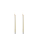 UYUNI Led taper candle ivoryvsmooth 2 pack 2,3x20 cm ivory