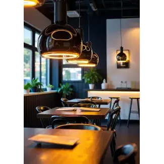 Marckdael Lamp led floating globe 200 black 4w  240L 2200k  E27