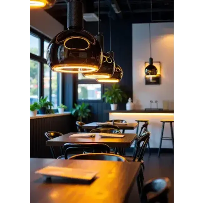 Lamp led floating globe 200 black 4w  240L 2200k  E27