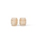 Dekocandle Tlight Holder ribbed sprayed peach dia 9x10 cm