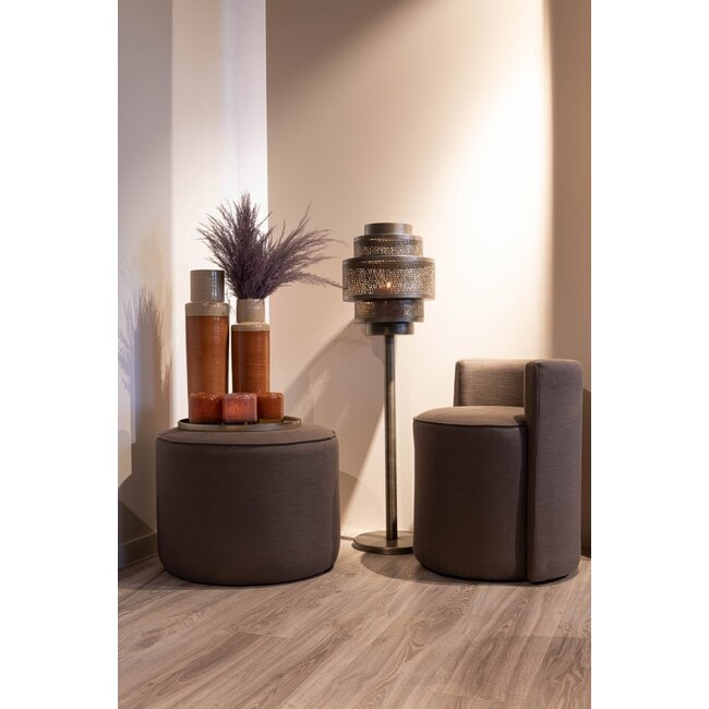 Vaas Brown to beige  glazed terracotta dia 12x40 cm