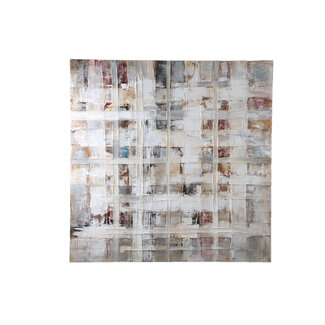 PTMD Julitta Cream canvas wall panel abstract mixture