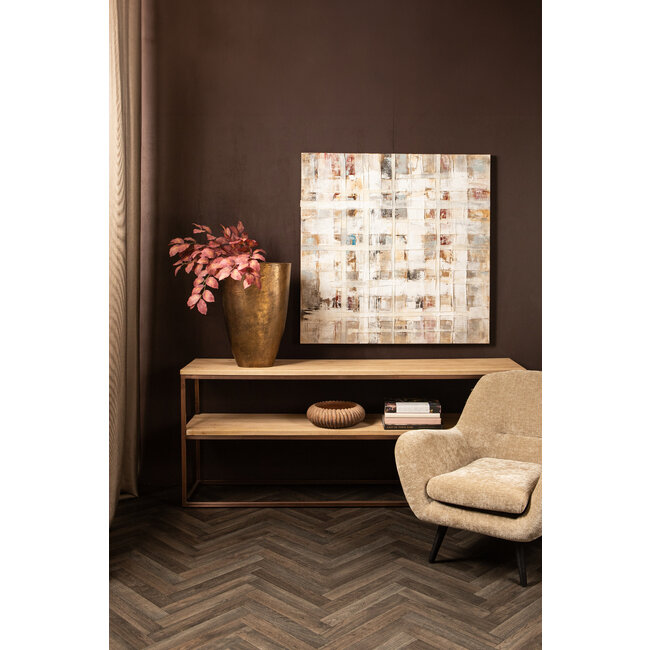 Julitta Cream canvas wall panel abstract mixture